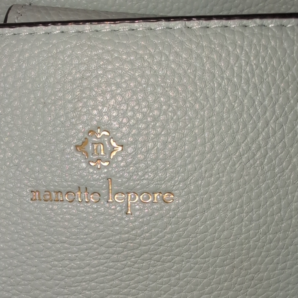 Nanette Lepore Light Blue Tote with Floral Accent - Picture 2 of 13